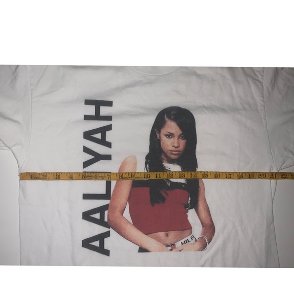 Aaliyah graphic T-shirt vintage style white music - Picture 4 of 4